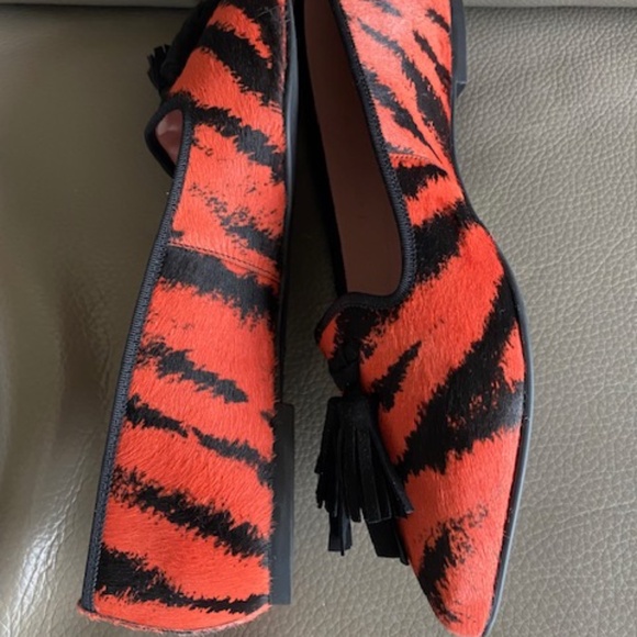 Pretty Ballerinas sz EU 36/US 5.5-6 rust orange black zebra pony - Picture 11 of 16